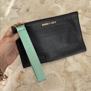 Bimba Y Lola Large Leather Wristlet Wallet
